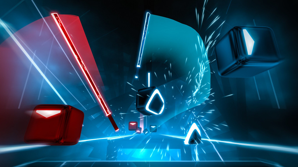 Gameplay shot from Beat Saber